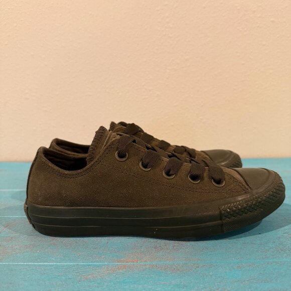 Converse All Star Low-Top Olive Green Suede Sneakers 162466C Women 5.5 - Picture 1 of 9